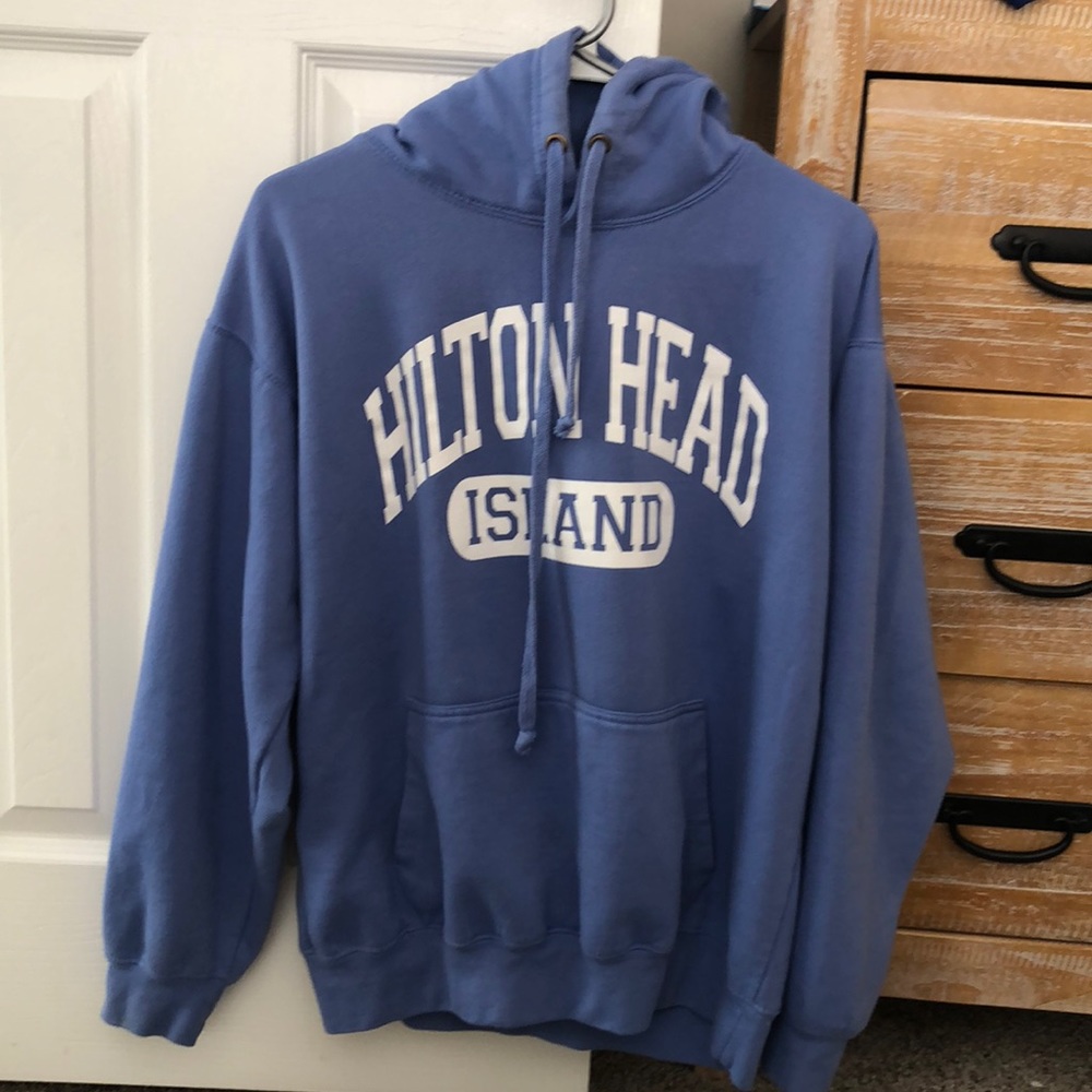 Blue sweatshirt!